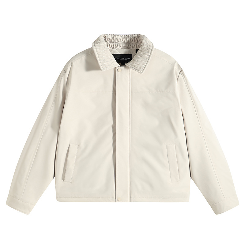 GorgeousBen Men's Casual Cotton Jacket GB-J001, Loose Fit, Wrinkle Resistant, Korean Style, Lightweight, Fall/Winter, S-XXL