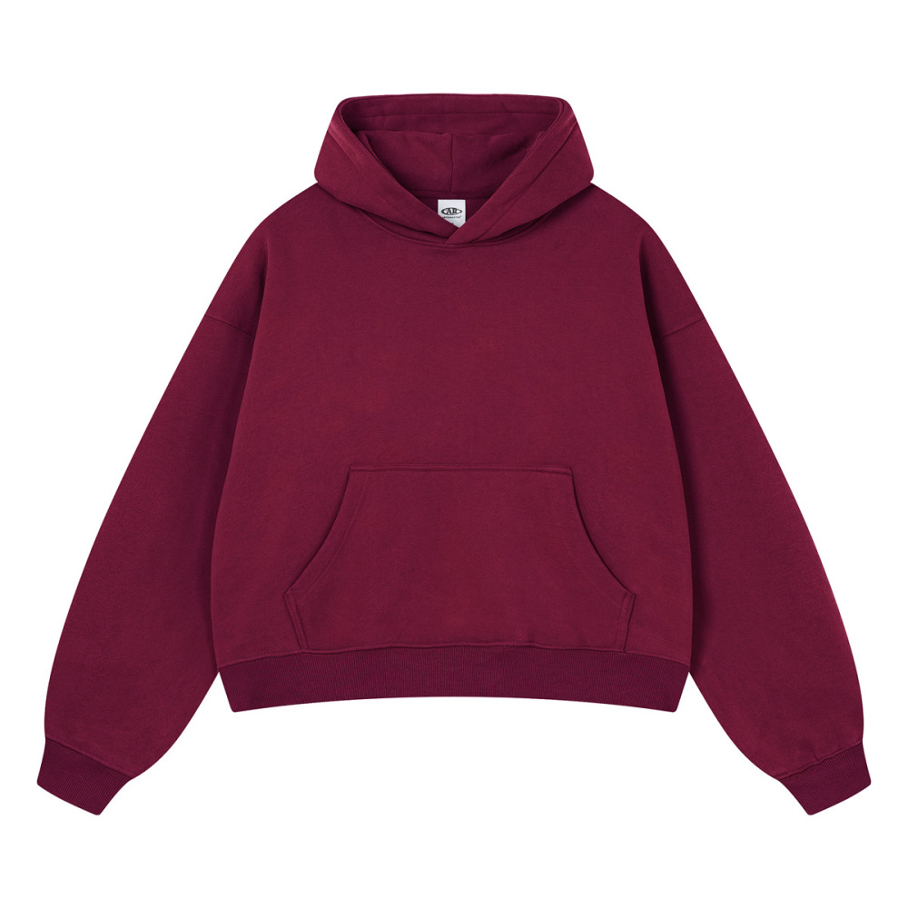 GorgeousBen Men's 355G Fleece Hoodie, Boxy Cropped Streetwear Pullover, Fall Casual, S-XXL