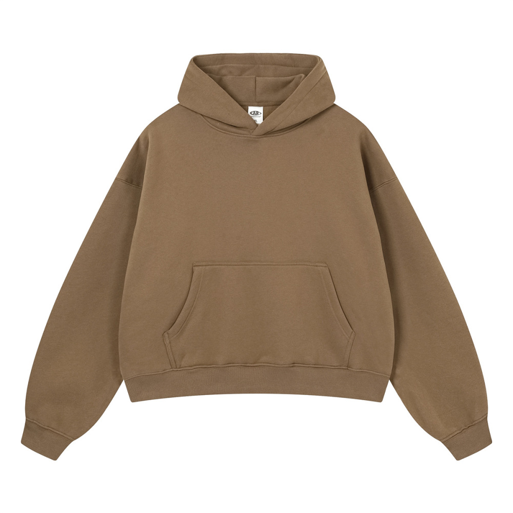 GorgeousBen Men's 355G Fleece Hoodie, Boxy Cropped Streetwear Pullover, Fall Casual, S-XXL