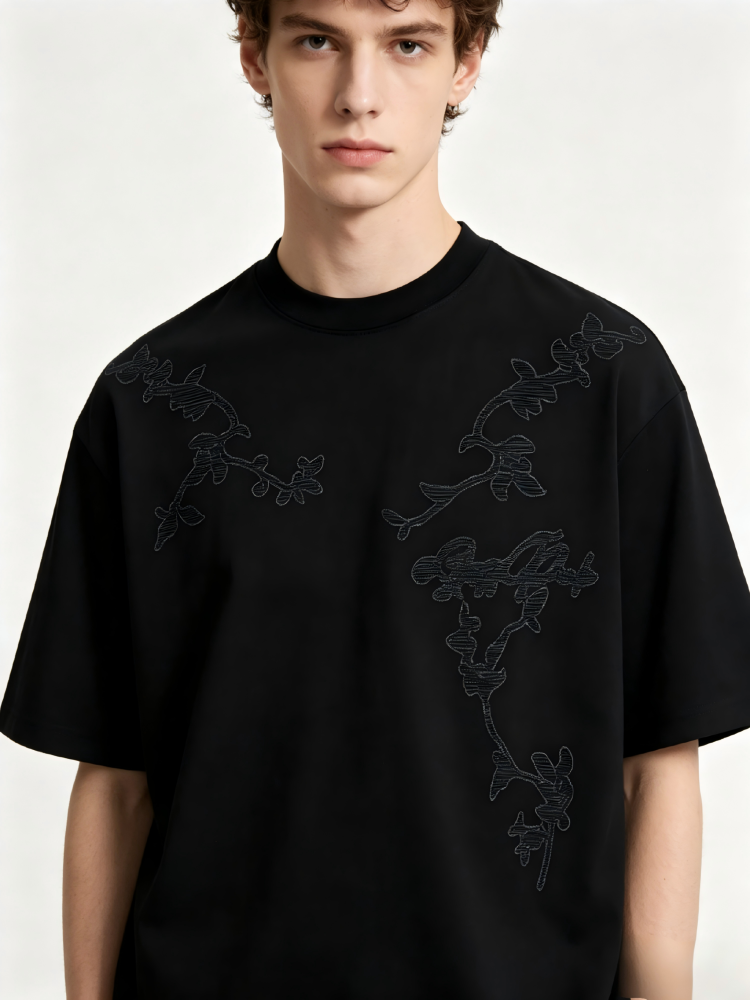 GorgeousBen Men American Retro Suede Printed Short Sleeve T-shirt Trendy Loose Fit Summer Breathable Casual Daily Commute Multi-color Available