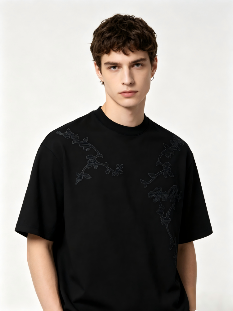 GorgeousBen Men American Retro Suede Printed Short Sleeve T-shirt Trendy Loose Fit Summer Breathable Casual Daily Commute Multi-color Available
