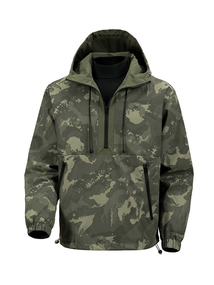 Cross-Border Wholesale 2025 Men's New Autumn Regular Versatile Casual Hooded Jacket Fashion Work Jacket