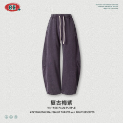 Pants-retro plum purple