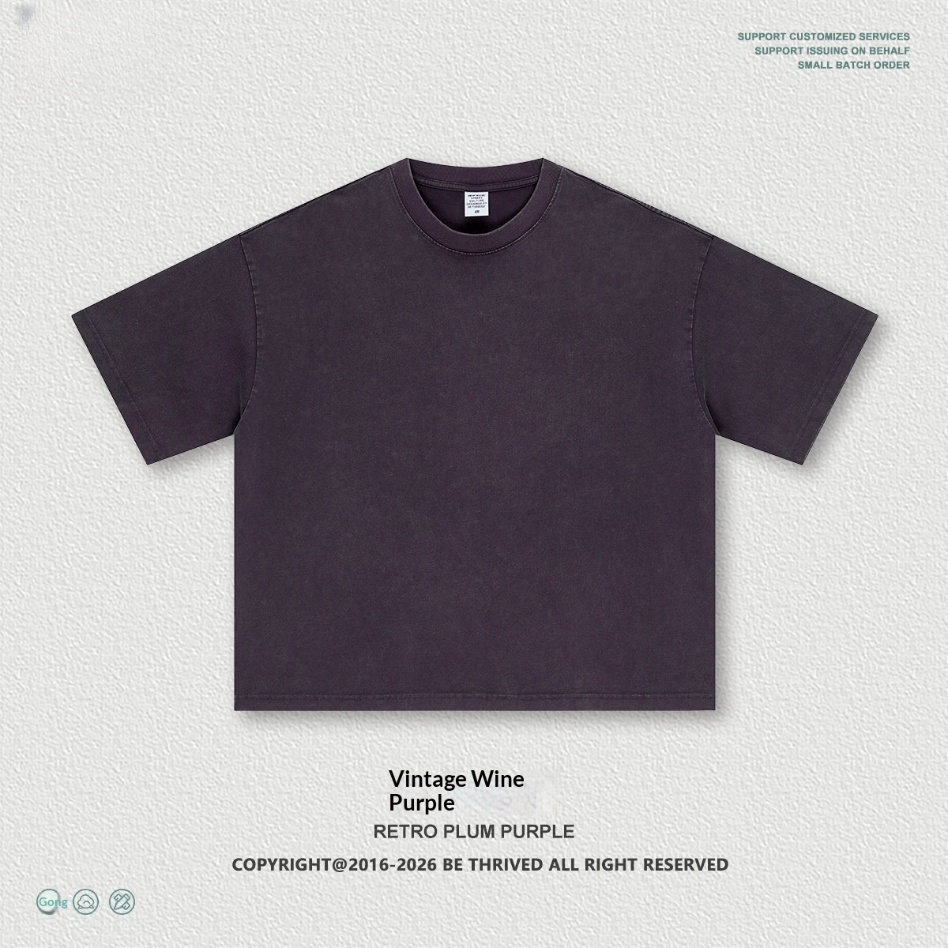 Be Men's Clothing | American Retro Washed Short-Sleeve T-Shirt and Straight-Leg Pants Boxy Two-Piece Set with a Vintage Look Casual Outfit.