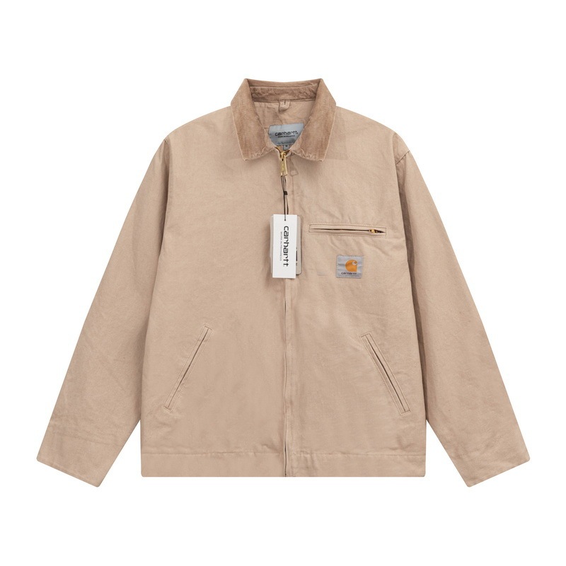 GorgeousBen Men's Canvas Work Jacket, Vintage Loose Fit, Breathable Waterproof, Double-Breasted, For Casual Work, S-XXL