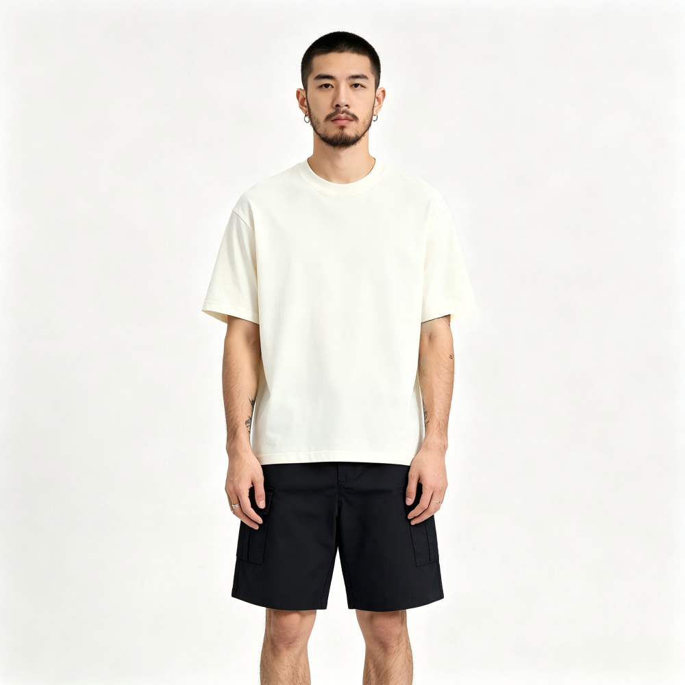 GorgeousBen Men's Casual Cargo Shorts, Loose Fit, 95% Cotton, Multi-Pocket, Streetwear Summer Pants, S-XL