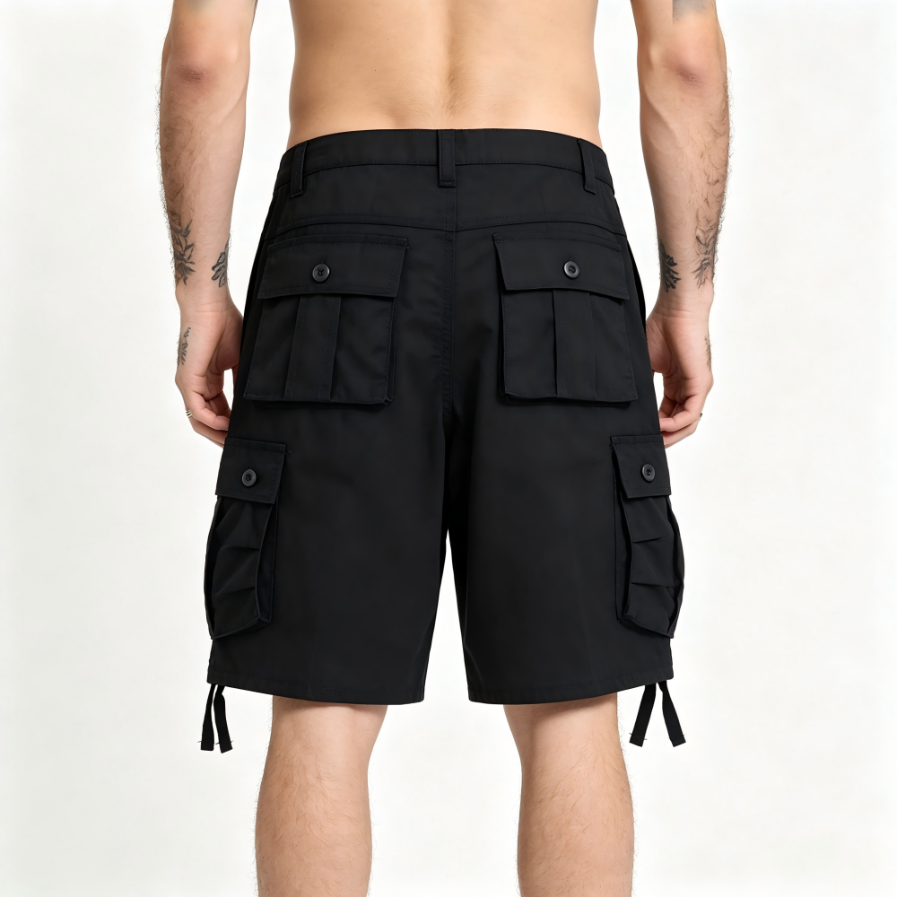 GorgeousBen Men’s Loose Fit Cargo Shorts, 97% Cotton 220gsm, Multi-Pocket, Casual Streetwear, Quick-Dry, M-XXL for Summer Daily Wear