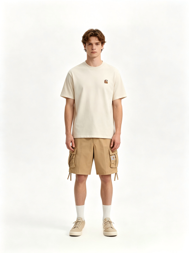 GorgeousBen Men’s Loose Fit Cargo Shorts, 97% Cotton 220gsm, Multi-Pocket, Casual Streetwear, Quick-Dry, M-XXL for Summer Daily Wear