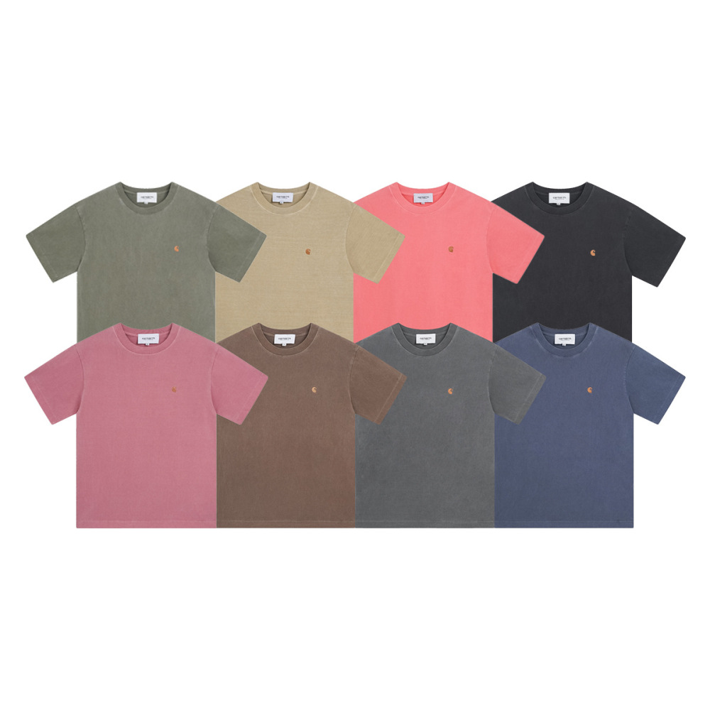 GorgeousBen Men's 2-Piece Washed Cotton T-Shirt & Shorts Set, Loose Fit, Multi-Color, Summer Casual Streetwear Outfit, M-2XL