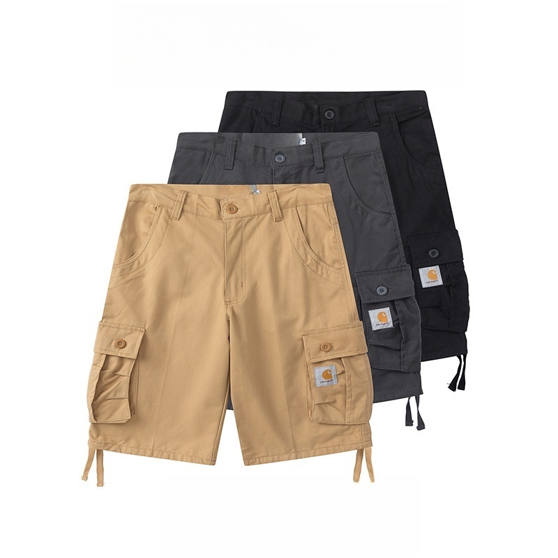 GorgeousBen Men’s Loose Fit Cargo Shorts, 97% Cotton 220gsm, Multi-Pocket, Casual Streetwear, Quick-Dry, M-XXL for Summer Daily Wear