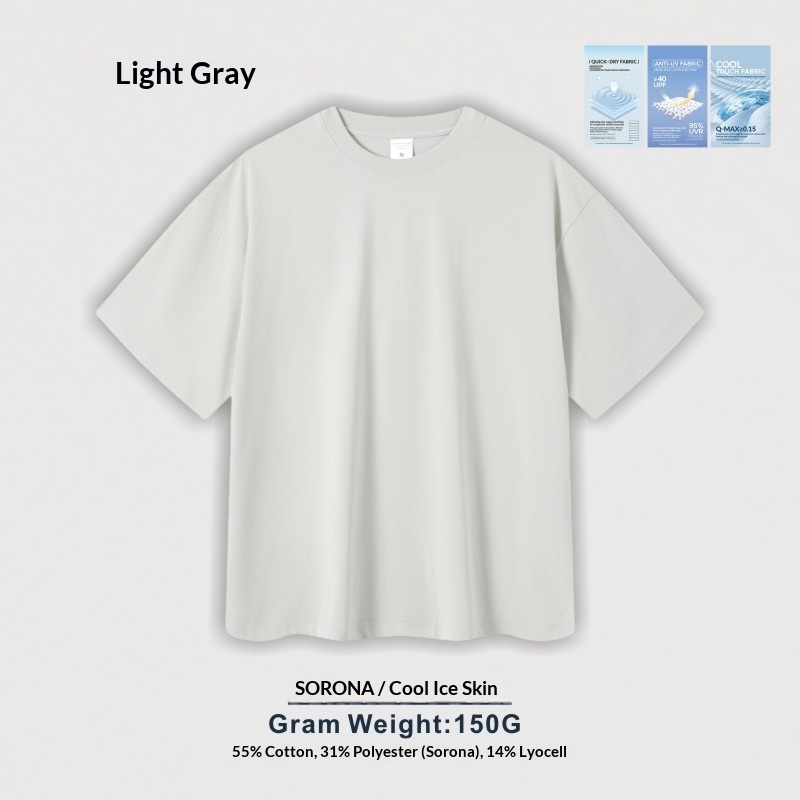 Men's clothing | Summer 150g Solid Color Youth Loose Sports Men's T-Shirt Solona Cool Round Neck Quick-Drying Short-Sleeved Men's T-Shirt