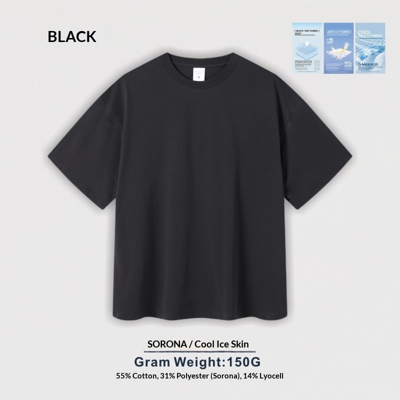 Men's clothing | Summer 150g Solid Color Youth Loose Sports Men's T-Shirt Solona Cool Round Neck Quick-Drying Short-Sleeved Men's T-Shirt