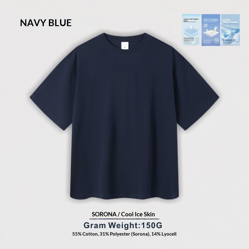 Men's clothing | Summer 150g Solid Color Youth Loose Sports Men's T-Shirt Solona Cool Round Neck Quick-Drying Short-Sleeved Men's T-Shirt