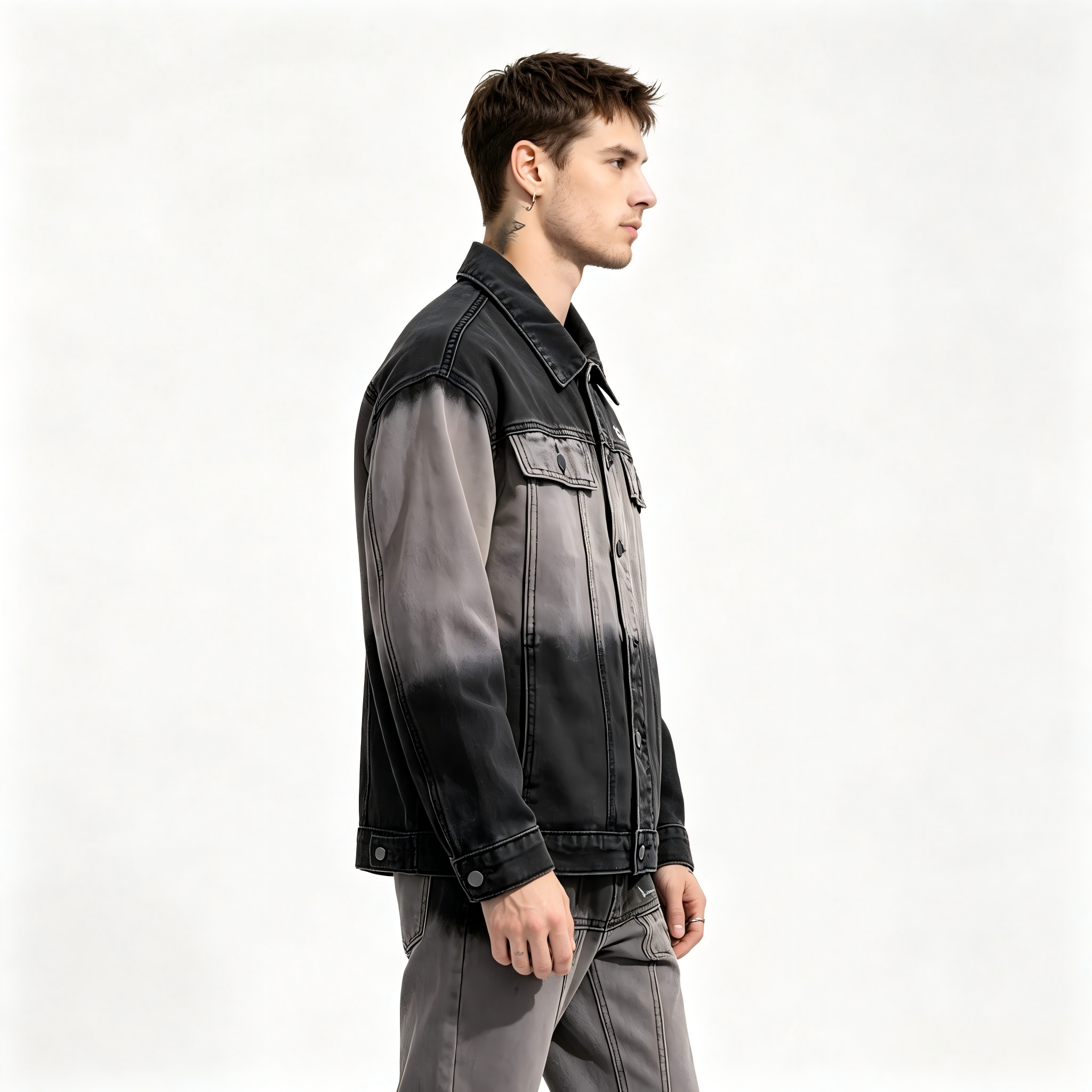 GrogeousBen  Men's Casual Slim Fit Denim Jacket  Jeans Jacket for Men Fashion Coat