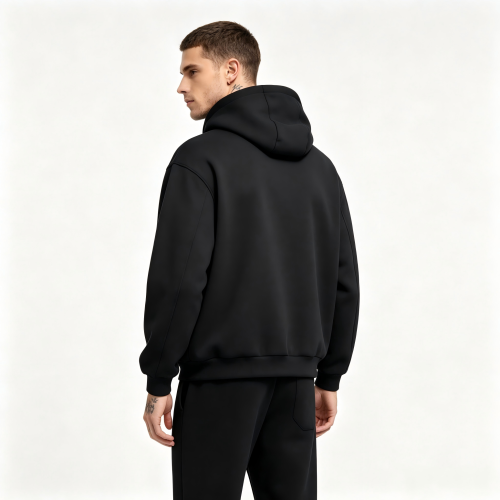 GorgeousBen Men’s 350G Lycra Travel Airbag Hoodie, Thickened Loose Fit Zip-Up Sweatshirt for Winter Casual Streetwear, Sizes S-XXL