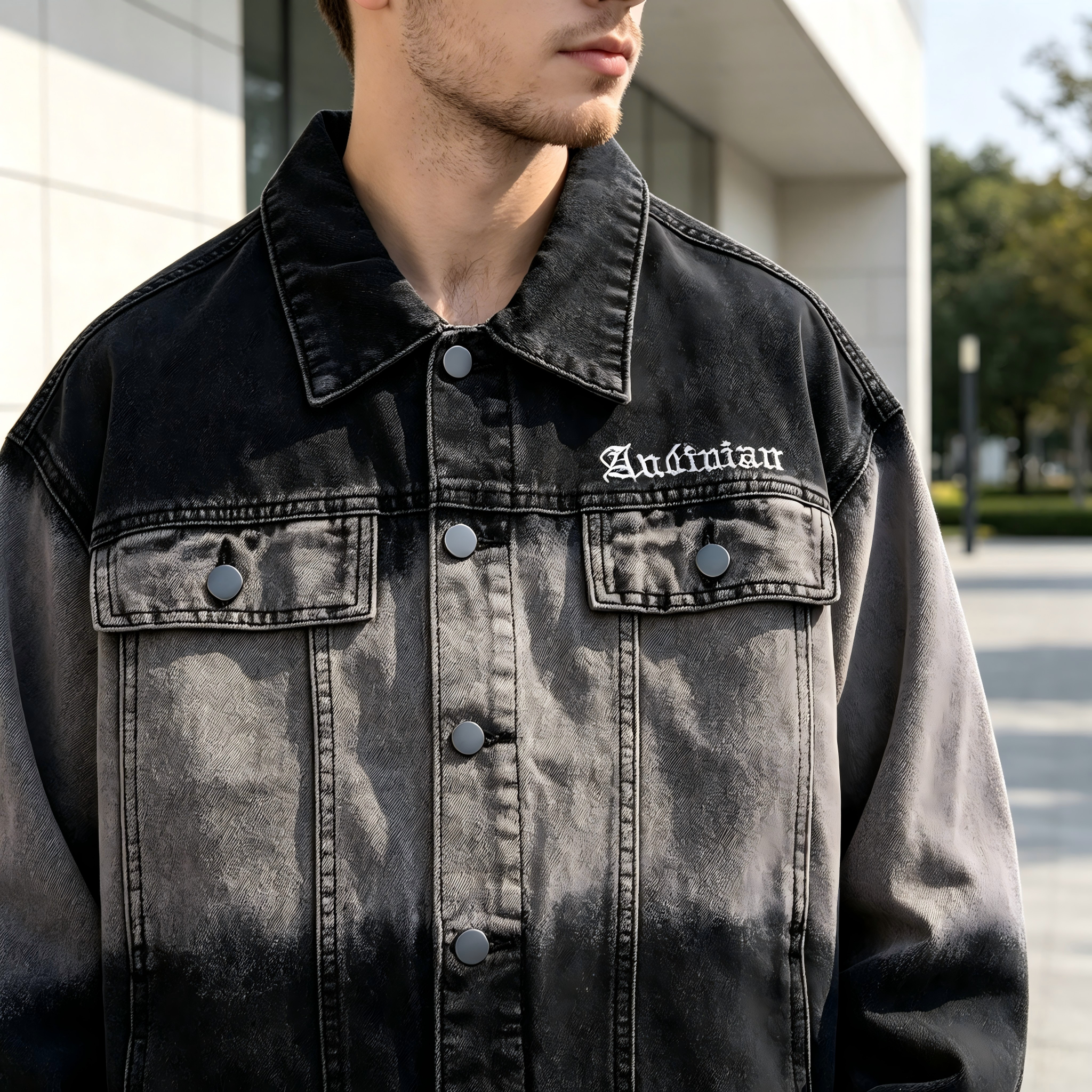 GrogeousBen  Men's Casual Slim Fit Denim Jacket  Jeans Jacket for Men Fashion Coat