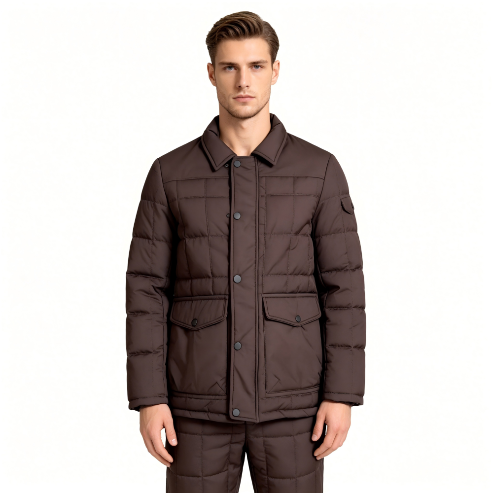 GorgeousBen Men's Casual Windproof Jacket Detachable Hood Windproof Cuff Solid Color Outdoor Daily Wear Coat All Season Size M-3XL