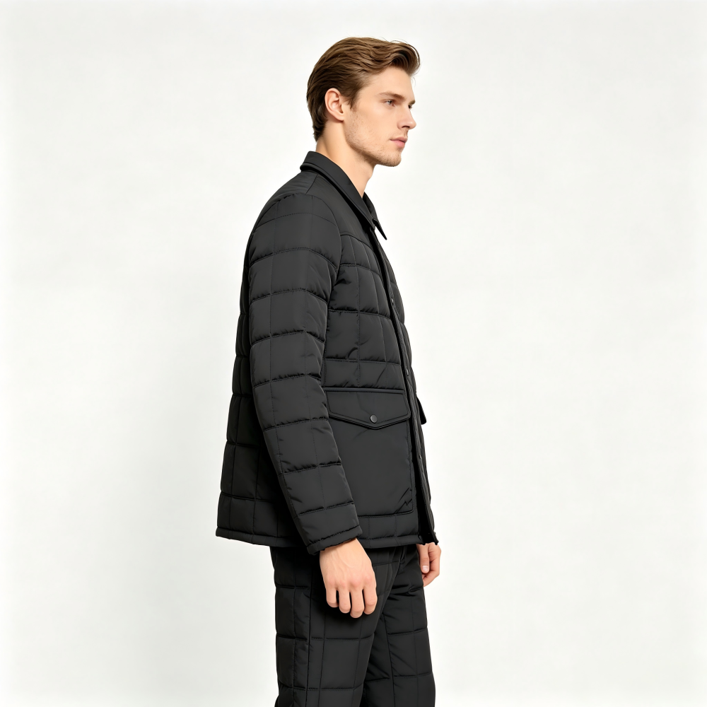 GorgeousBen Men's Casual Windproof Jacket Detachable Hood Windproof Cuff Solid Color Outdoor Daily Wear Coat All Season Size M-3XL