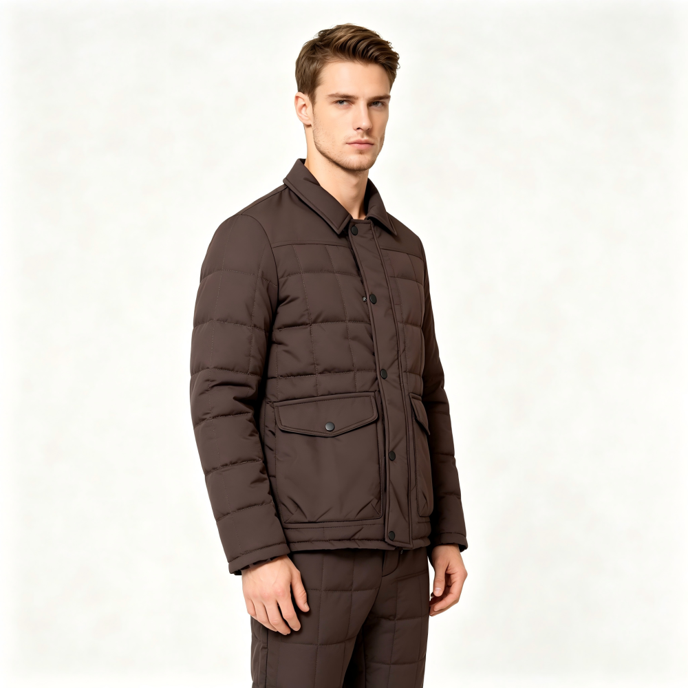 GorgeousBen Men's Casual Windproof Jacket Detachable Hood Windproof Cuff Solid Color Outdoor Daily Wear Coat All Season Size M-3XL