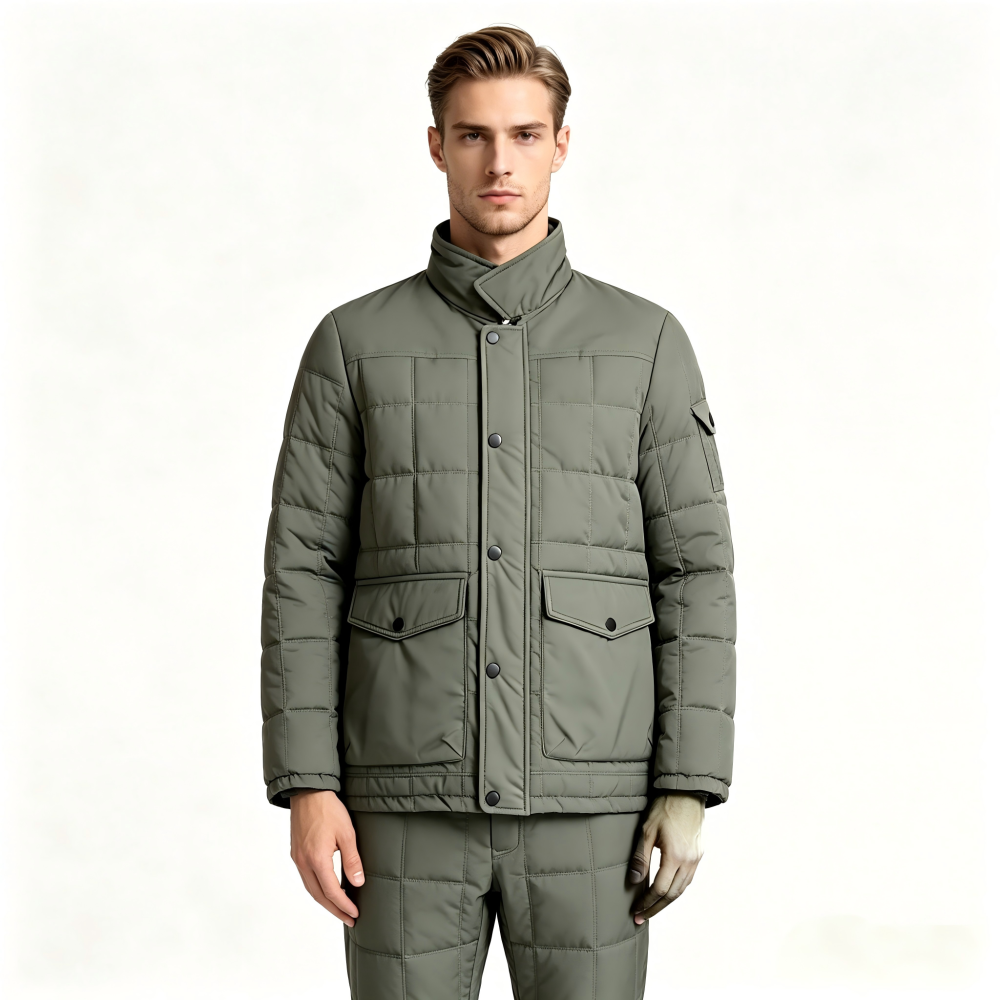 GorgeousBen Men's Casual Windproof Jacket Detachable Hood Windproof Cuff Solid Color Outdoor Daily Wear Coat All Season Size M-3XL