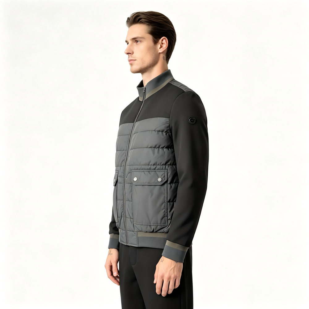 GorgeousBen Men's Fashion Casual Style Down Jacket 1400g Washed Cotton with Lining Strong Warmth, Comfortable Breathable