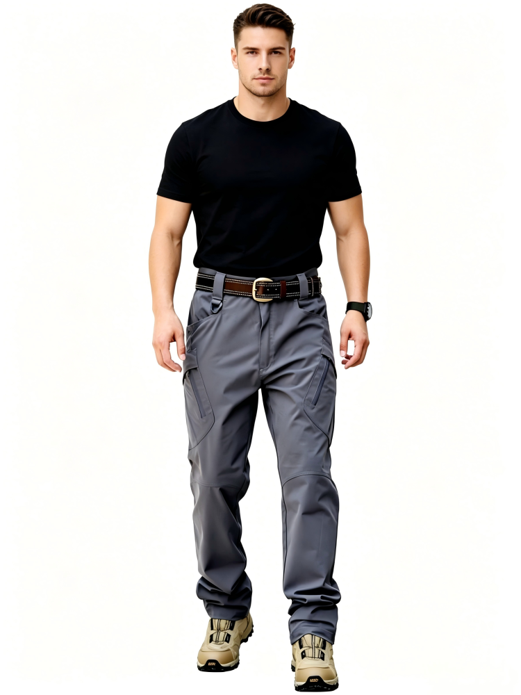 GorgeousBen Men's Tactical Camo Cargo Pants, Multi-Pocket, Quick-Dry, Outdoor Wear