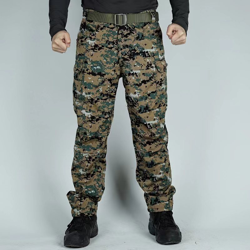 GorgeousBen Men's Camo Tactical Cargo Pants, Multi-Pocket Outdoor Wear