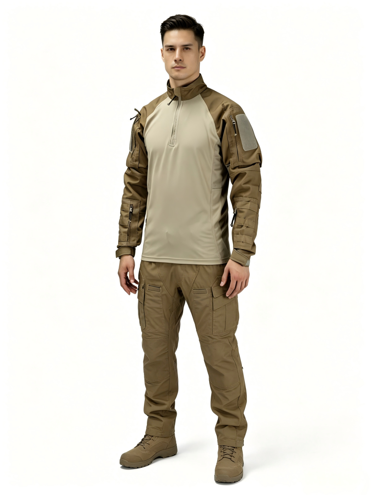 GorgeousBen Men's Tactical Combat Shirt, Breathable Military Training Top