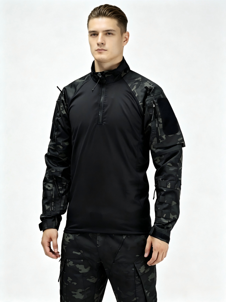 GorgeousBen Men's Tactical Combat Shirt, Breathable Military Training Top