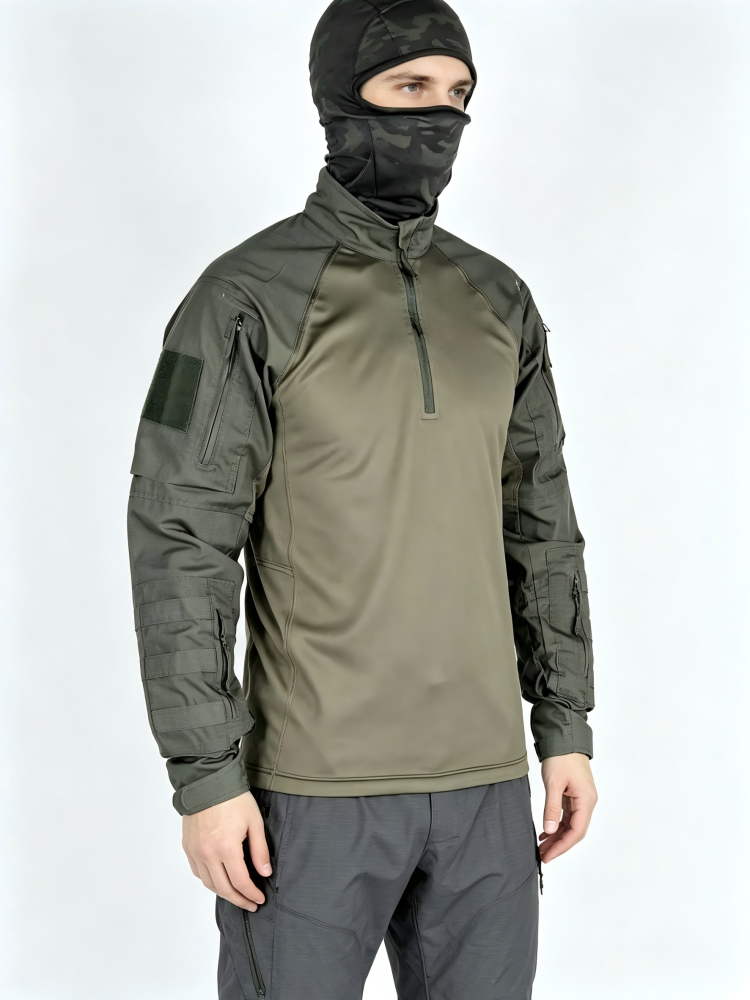 GorgeousBen Men's Tactical Combat Shirt, Breathable Military Training Top