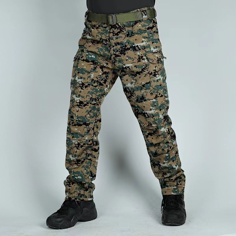 GorgeousBen Men's Camo Tactical Cargo Pants, Multi-Pocket Outdoor Wear