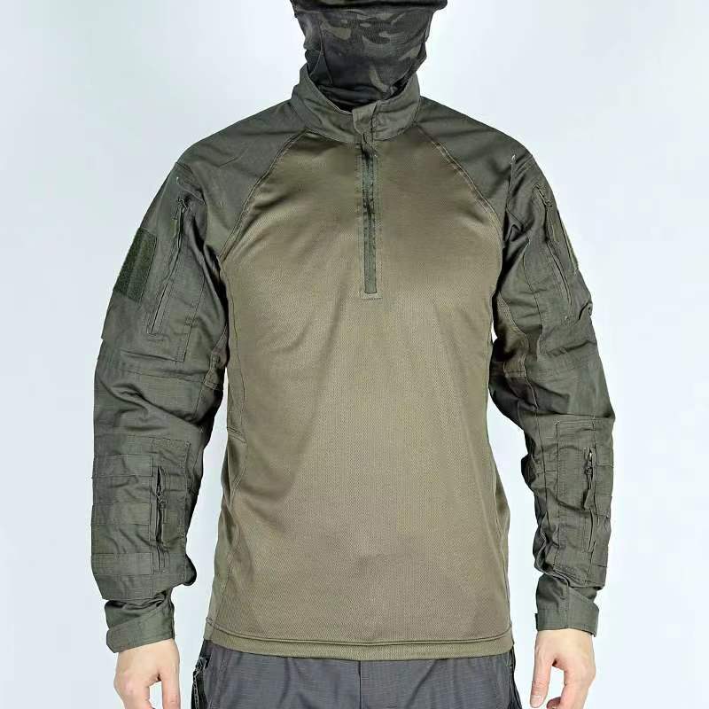 GorgeousBen Men's Tactical Combat Shirt, Breathable Military Training Top