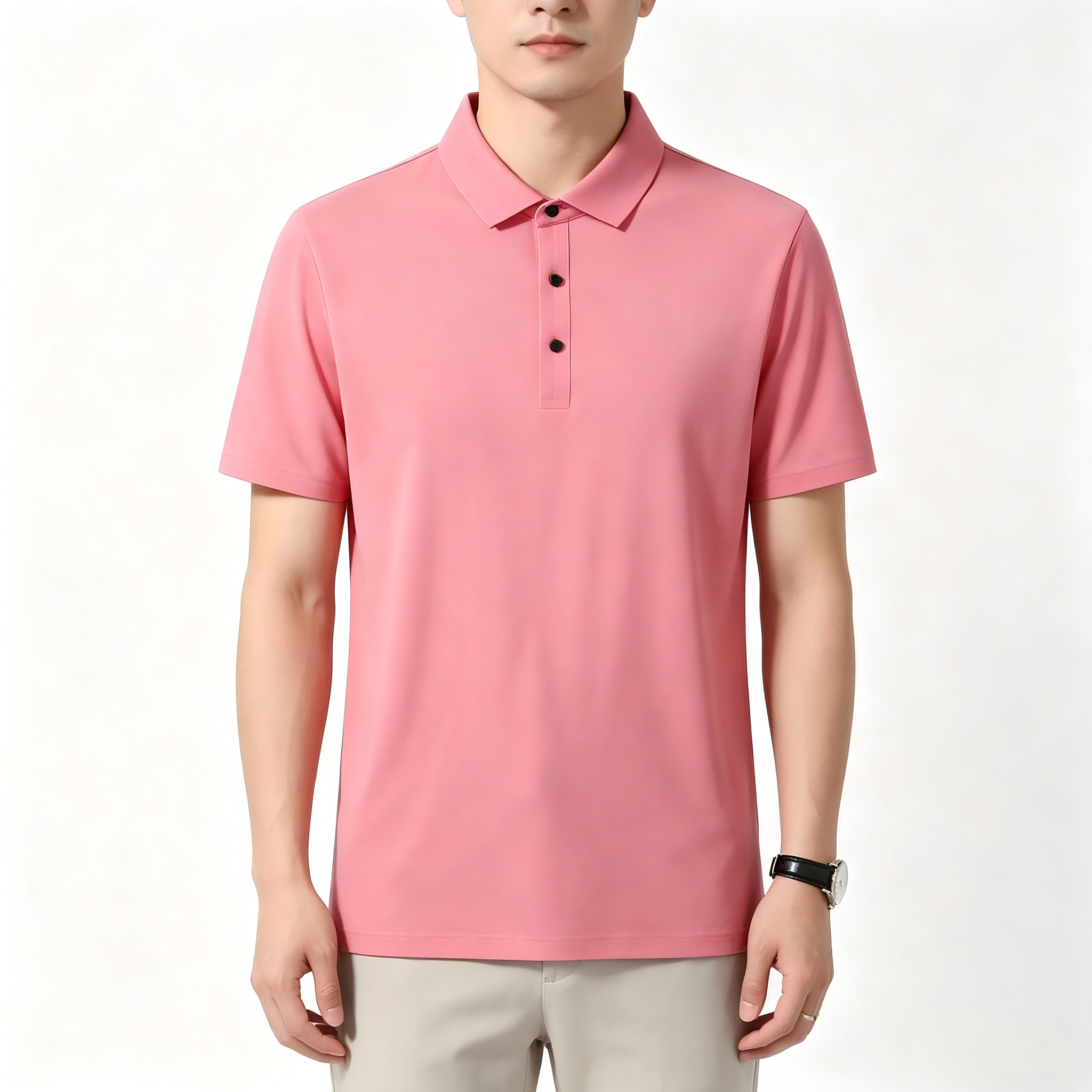 GorgeousBen Men's High Stretch Ice Silk Polo Shirts