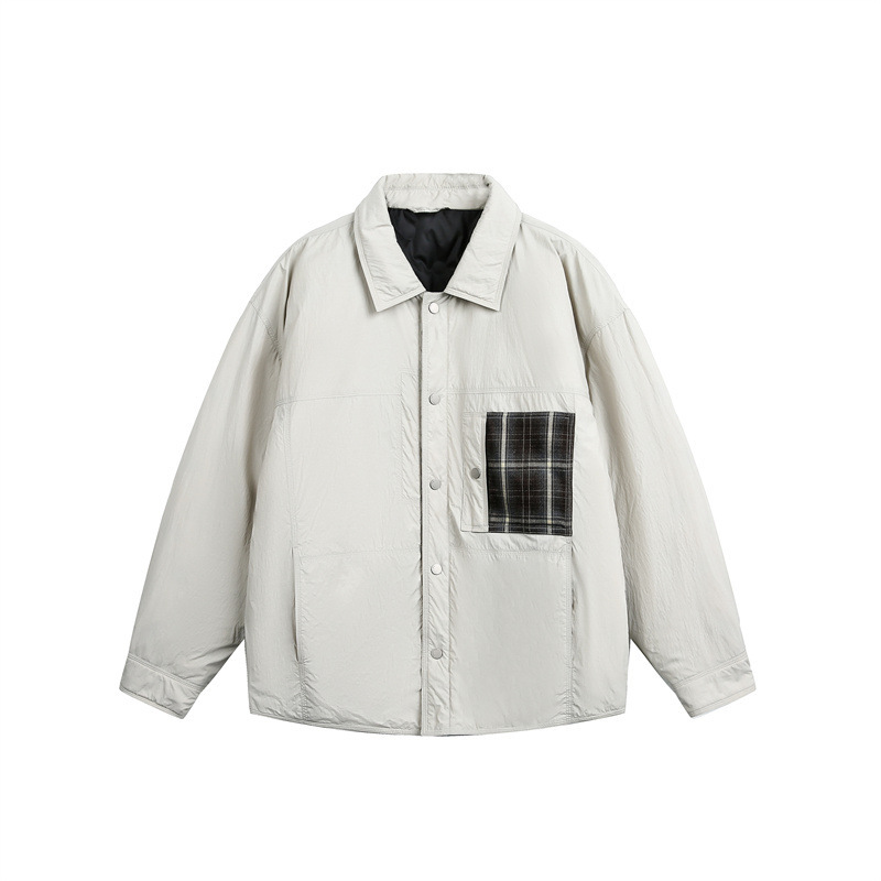 GorgeousBen Men’s Japanese Style Down Shirt Jacket Loose Fit