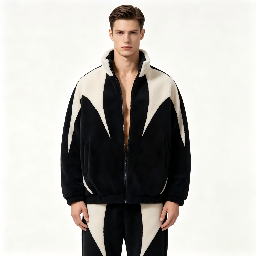 GorgeousBen Men’s Color Block Fleece Lined Puffer Jacket
