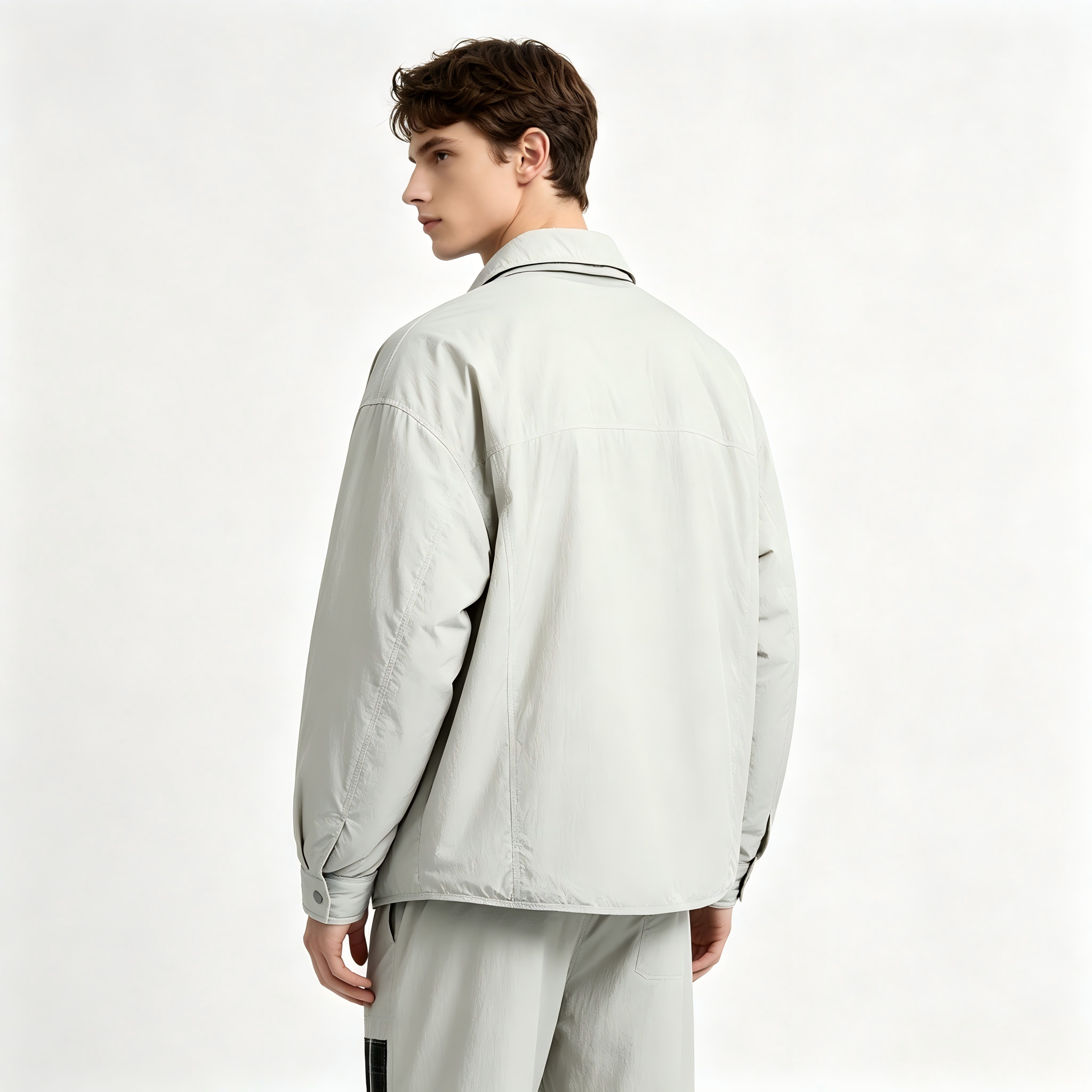 GorgeousBen Men’s Japanese Style Down Shirt Jacket Loose Fit