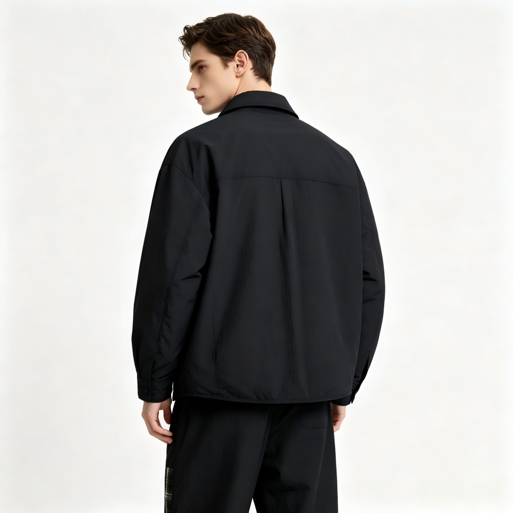GorgeousBen Men’s Japanese Style Down Shirt Jacket Loose Fit