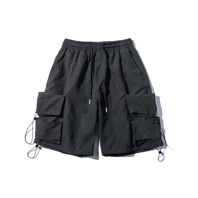 GorgeousBen Men's Vintage Streetwear Cargo Shorts Multi-Pocket Loose Fit