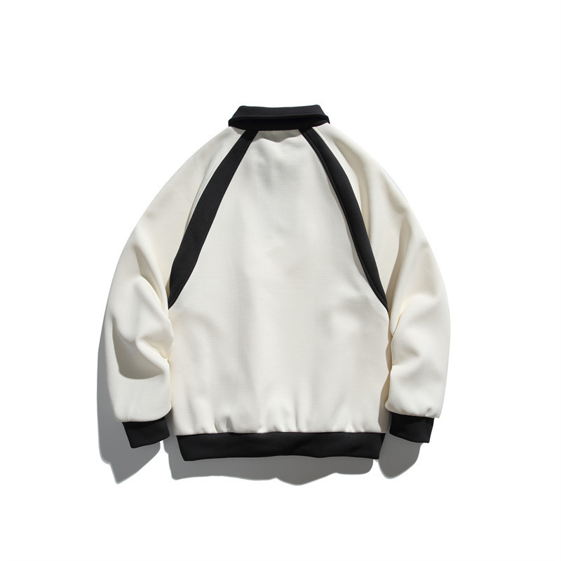 GorgeousBen Men’s Japanese Style Color Block Collared Jacket
