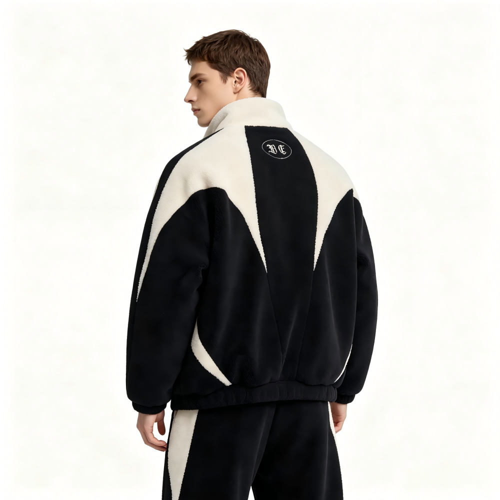 GorgeousBen Men’s Color Block Fleece Lined Puffer Jacket