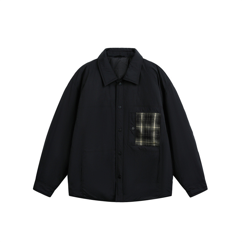 GorgeousBen Men’s Japanese Style Down Shirt Jacket Loose Fit