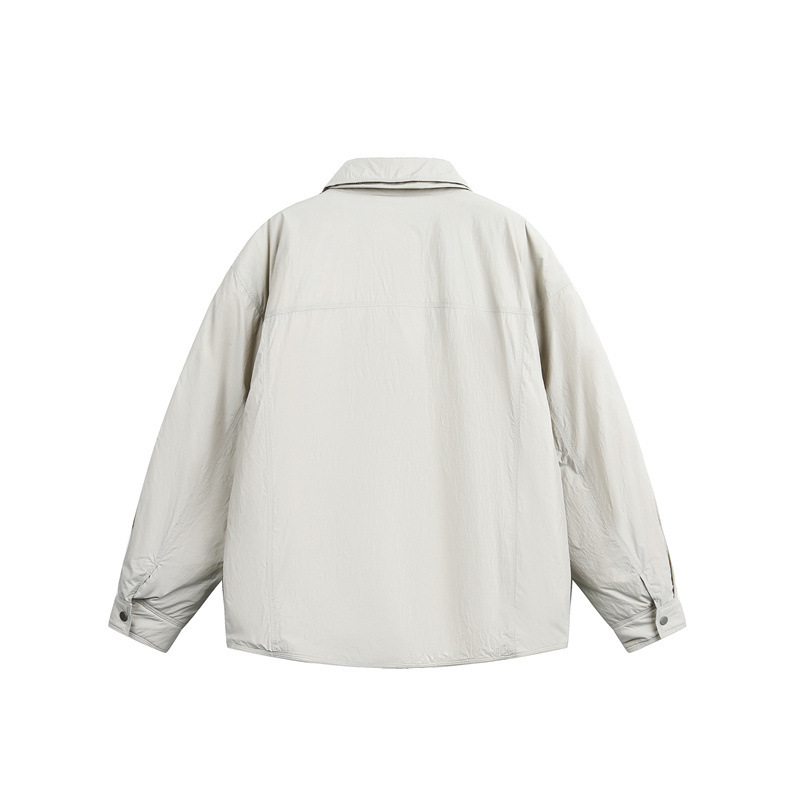 GorgeousBen Men’s Japanese Style Down Shirt Jacket Loose Fit