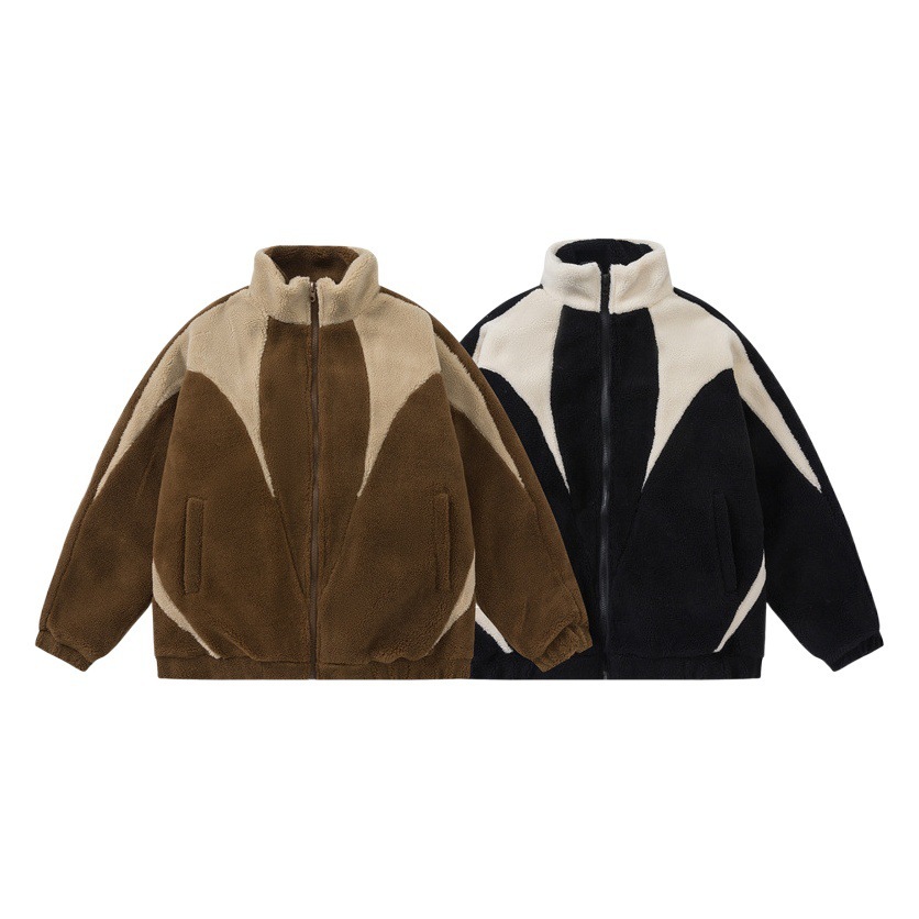 GorgeousBen Men’s Color Block Fleece Lined Puffer Jacket