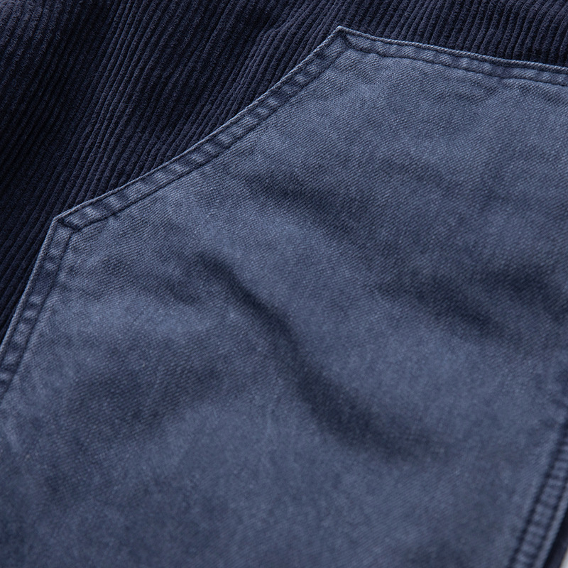 GorgeousBen Men's Patchwork Corduroy Work Pants Loose Casual Trousers