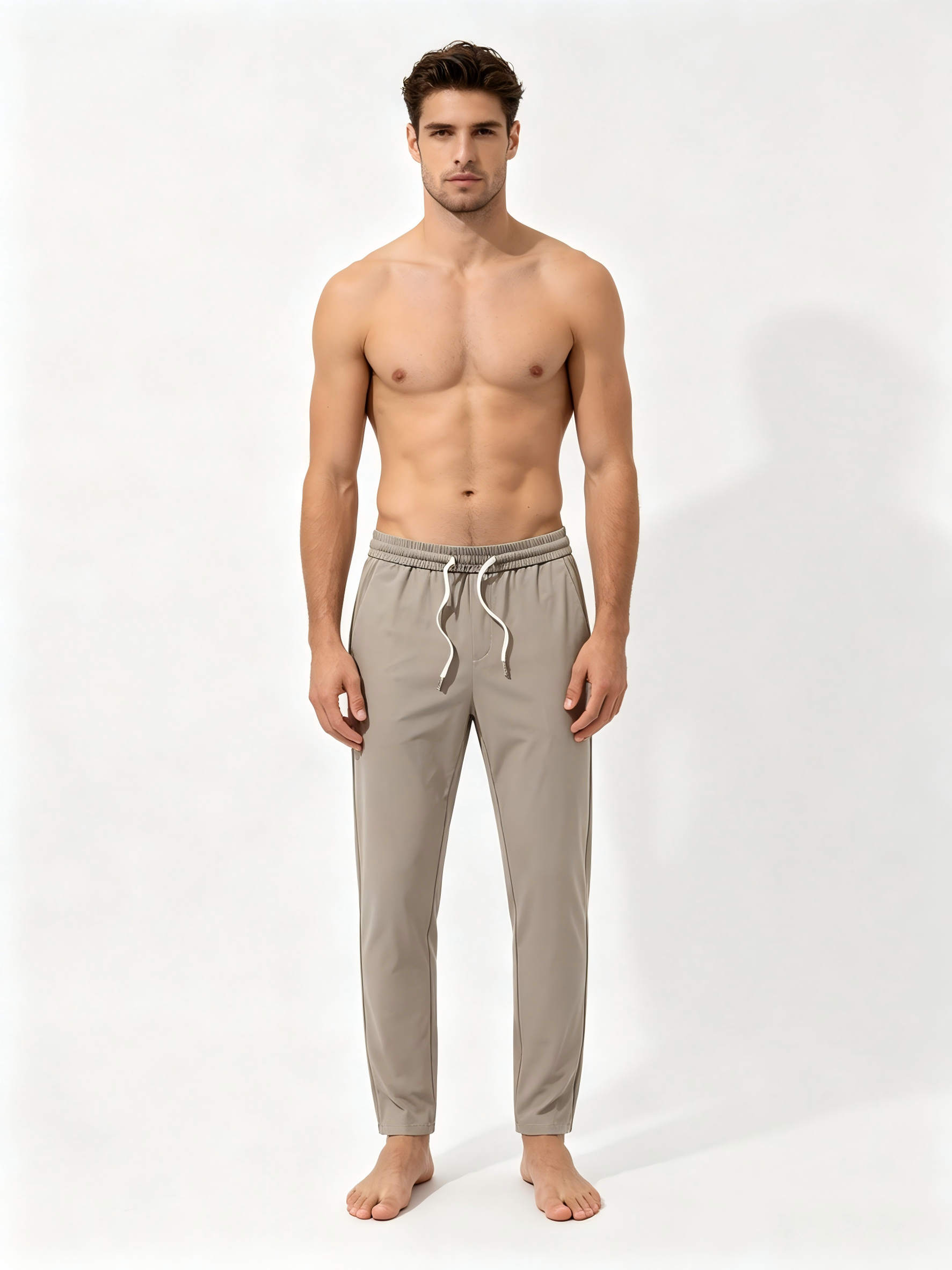 GrogeousBen Men's Pants Summer Thin Casual Stretch Quick Dry Sports Pants Elastic Men's Straight Pants