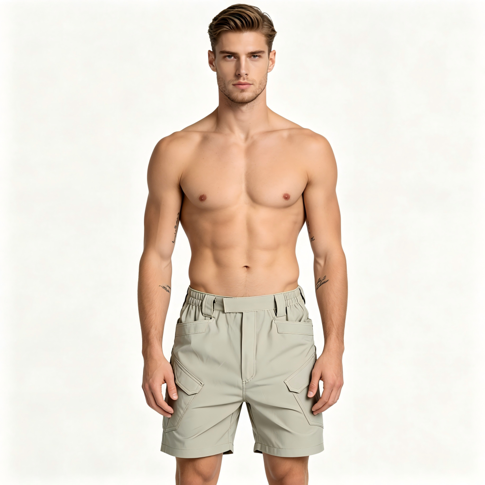 GorgeousBen Men's Quick-Dry Tactical Cargo Shorts, Multi-Pocket Casual Work Shorts