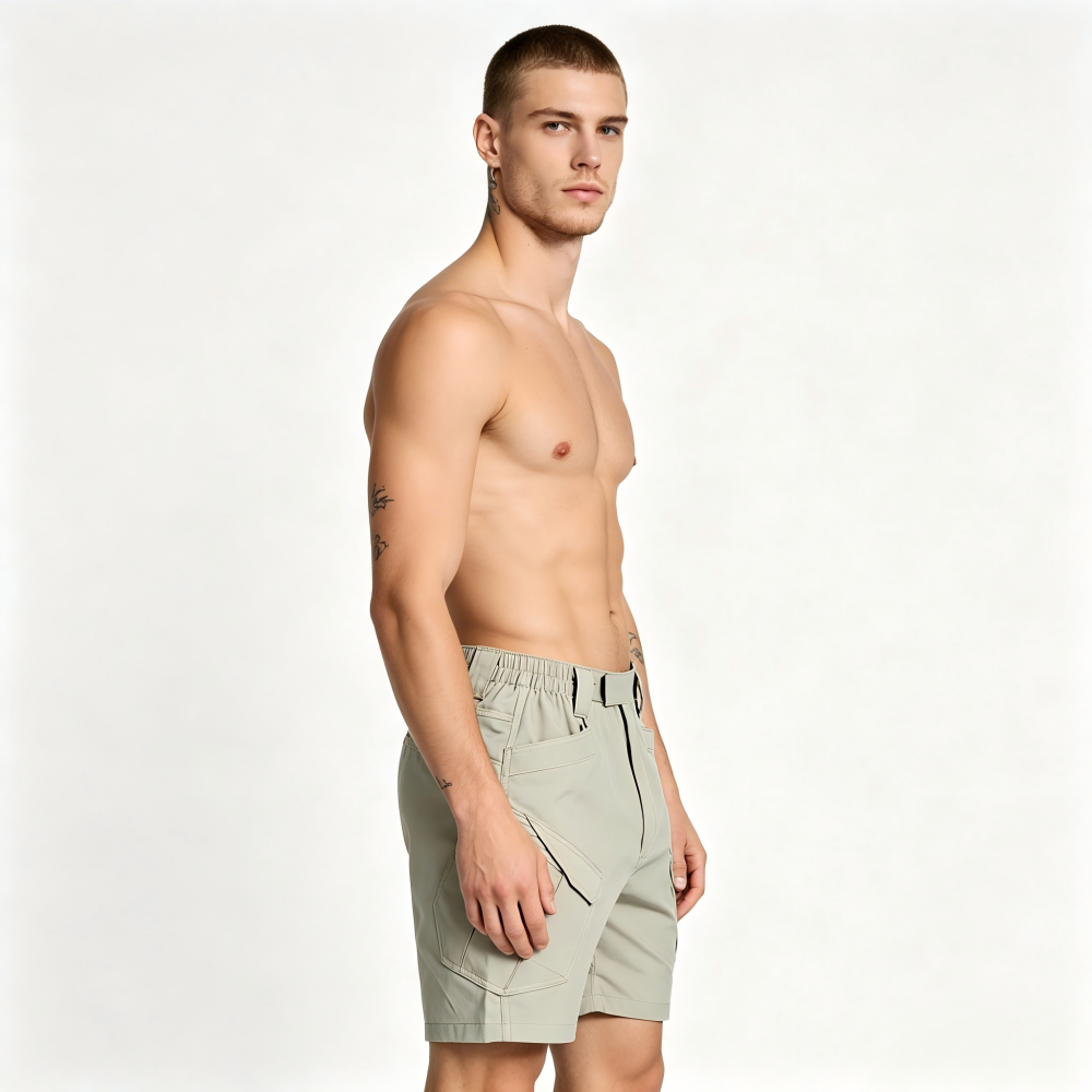 GorgeousBen Men's Quick-Dry Tactical Cargo Shorts, Multi-Pocket Casual Work Shorts