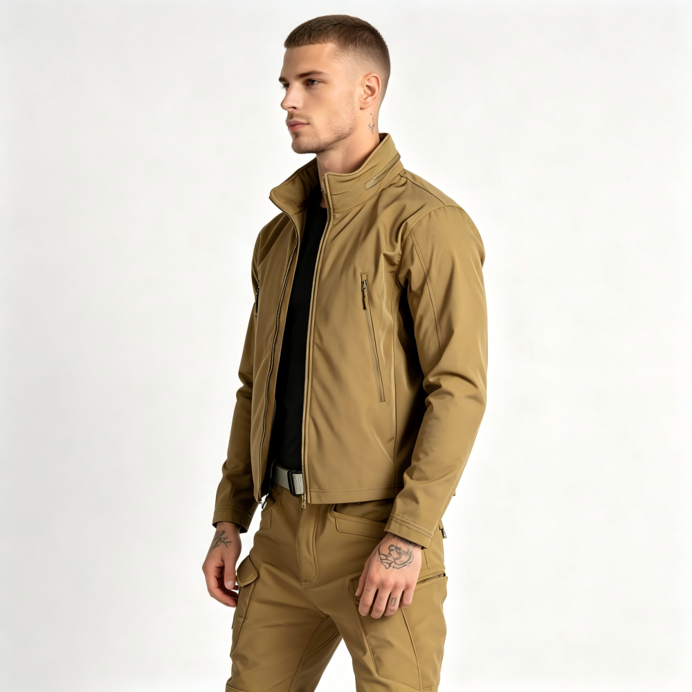 GorgeousBen Men's Tactical Softshell Suit, Waterproof Windproof Outdoor Set
