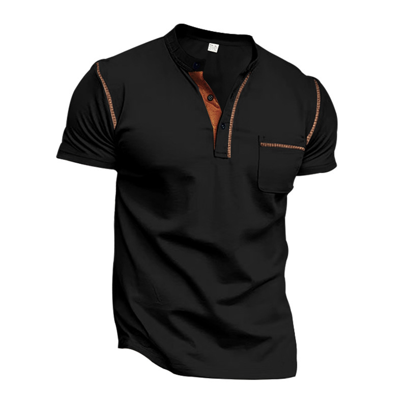 GorgeousBen Men's Slim Fit Henley Polo Shirt, Breathable, Casual Summer Tee