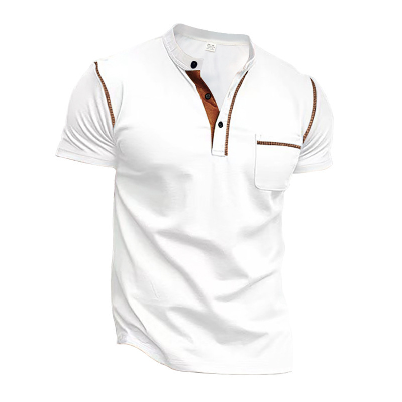 GorgeousBen Men's Slim Fit Henley Polo Shirt, Breathable, Casual Summer Tee